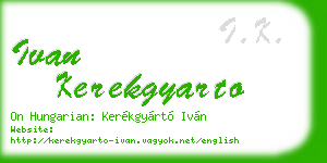 ivan kerekgyarto business card